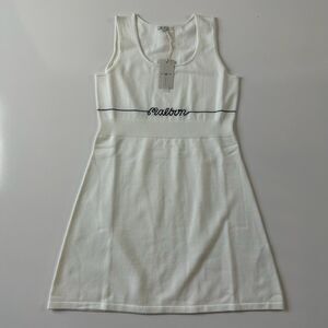 Malbon Golf Sylvia Sleeveless Sweater Dress (Woman) - White Size Large NWT